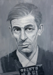 Mugshot exhibition portrait oil painting Oliver Winconek