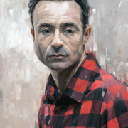 A portrait of Joe McFadden commissioned oil painting